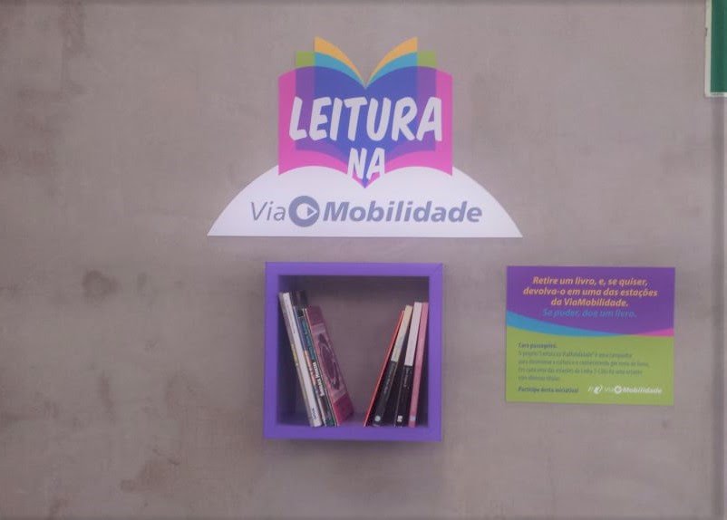 ViaMobilidade lança projeto de doação e troca de livros para incentivo à leitura na Linha 5-Lilás
